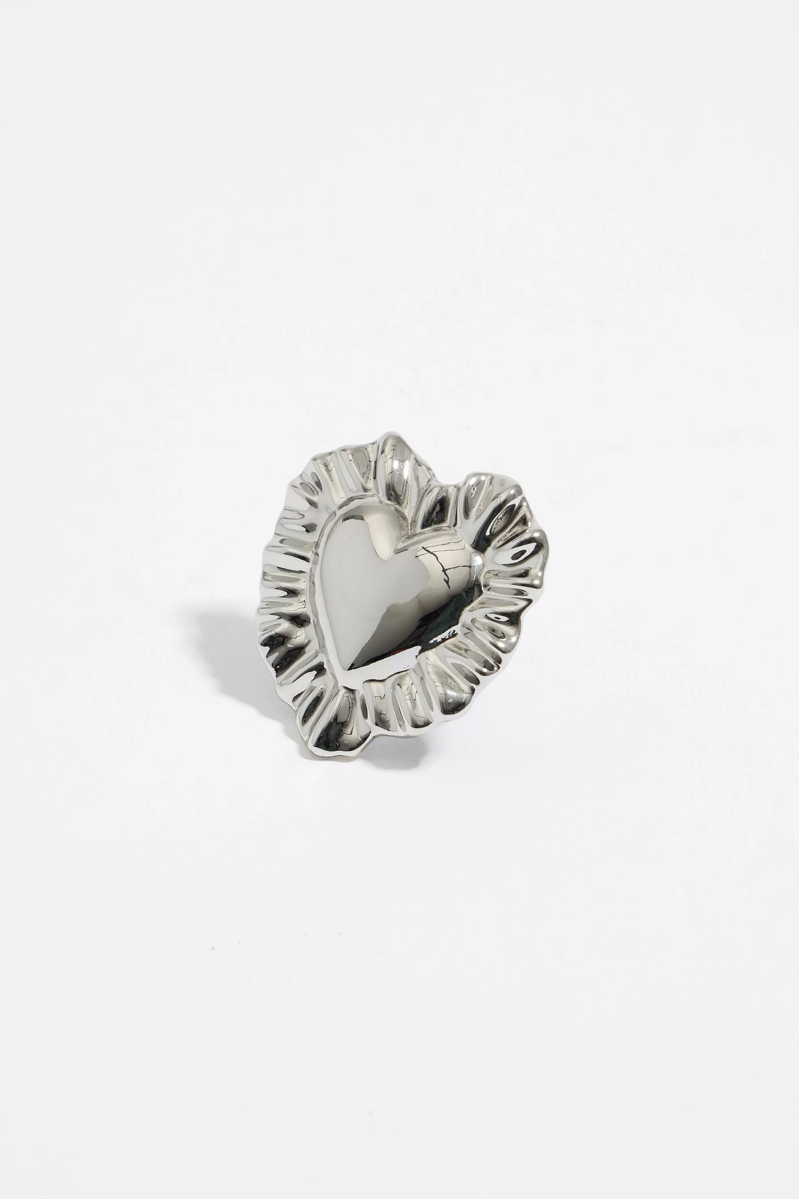 Shop Anillo cojín corazón plateado Bisutería