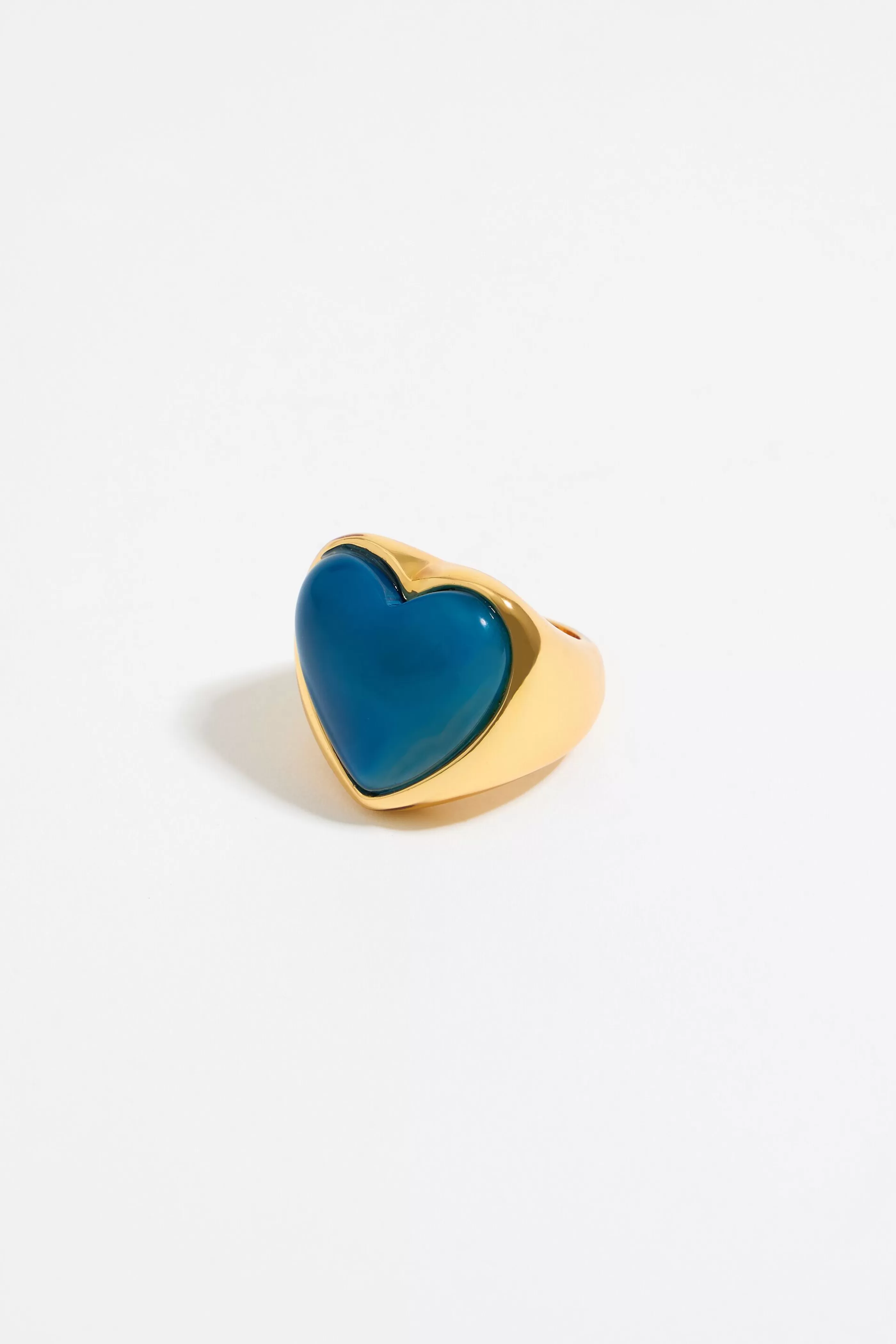 Cheap Anillo corazón piedra Bisutería