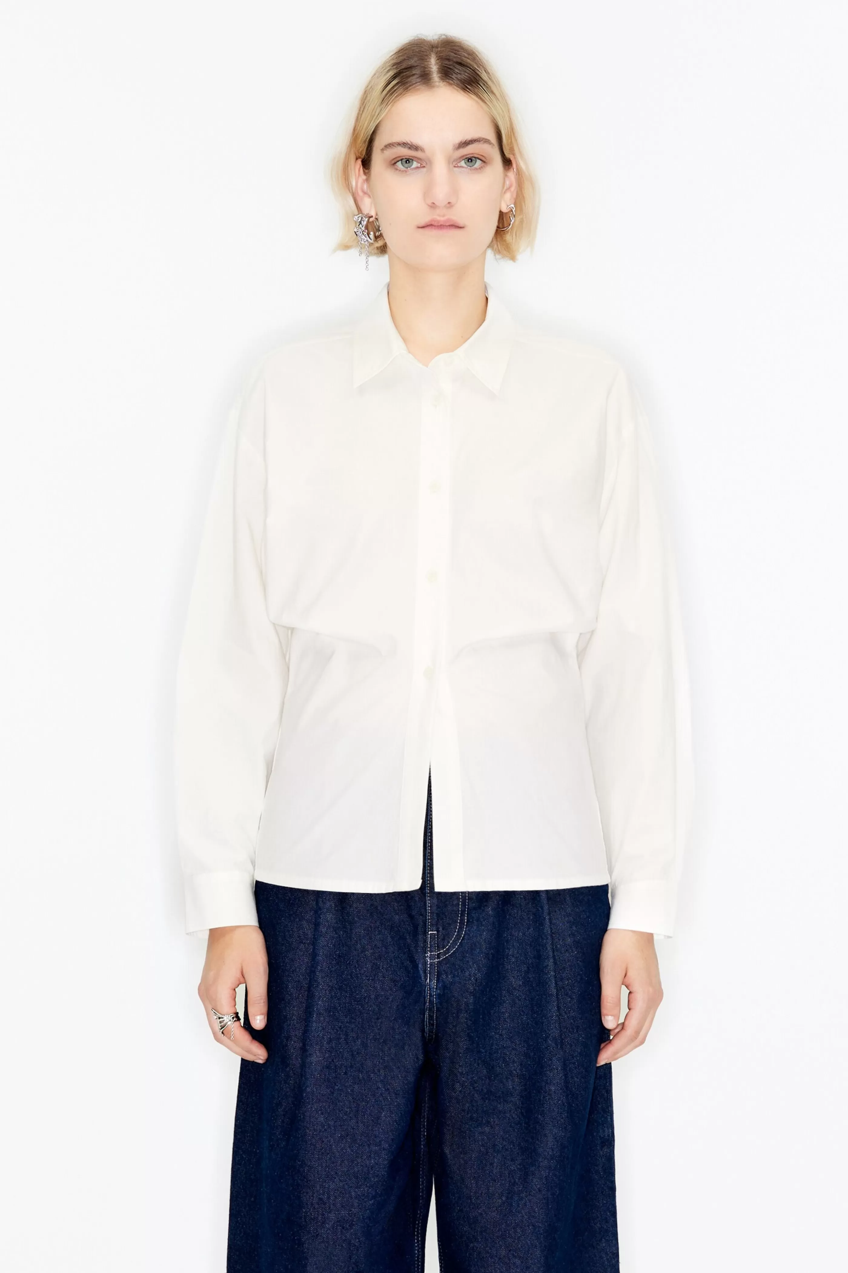 Flash Sale Camisa ajustada blanca Camisas