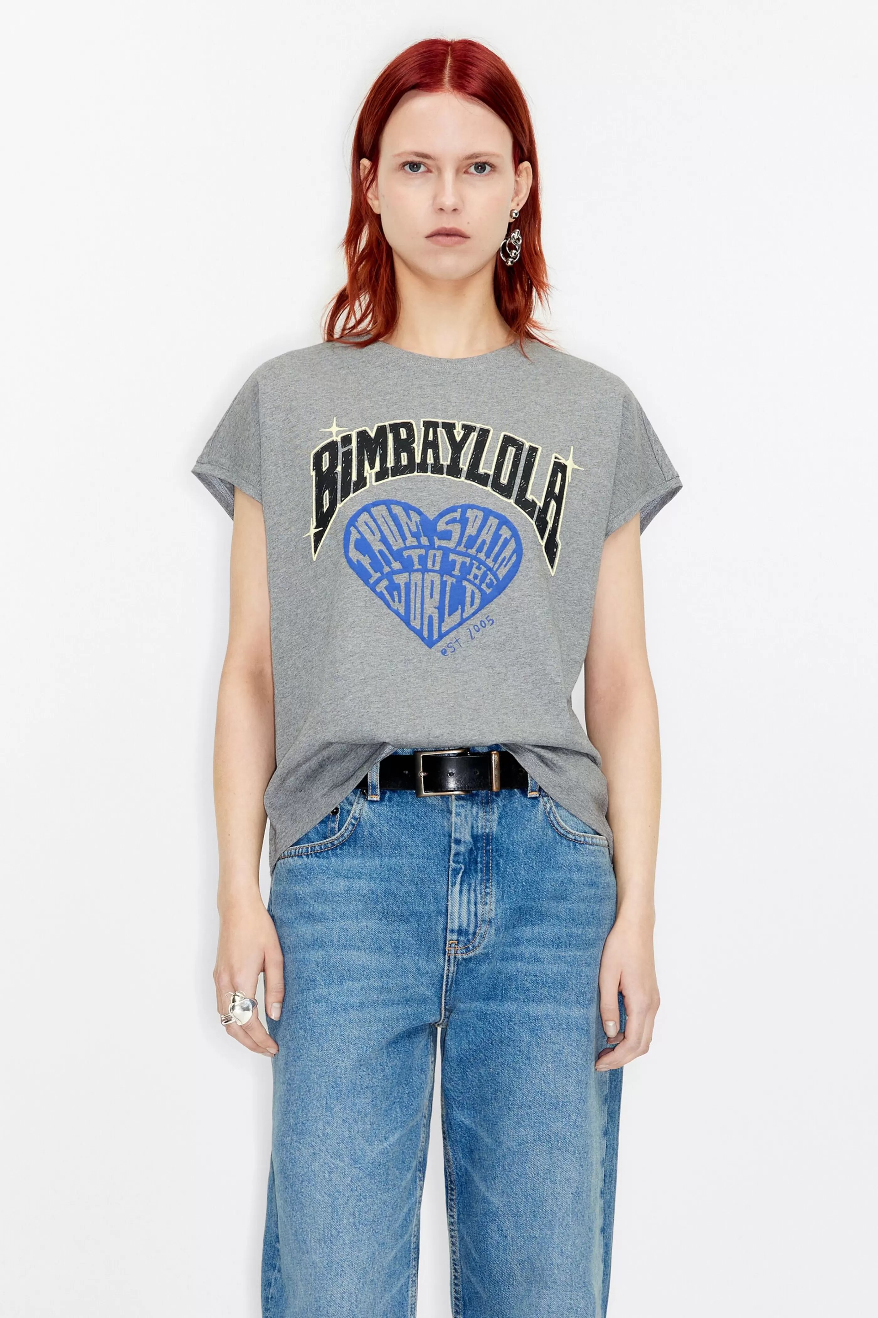 Online Camiseta University Bimba gris oscuro Camisetas