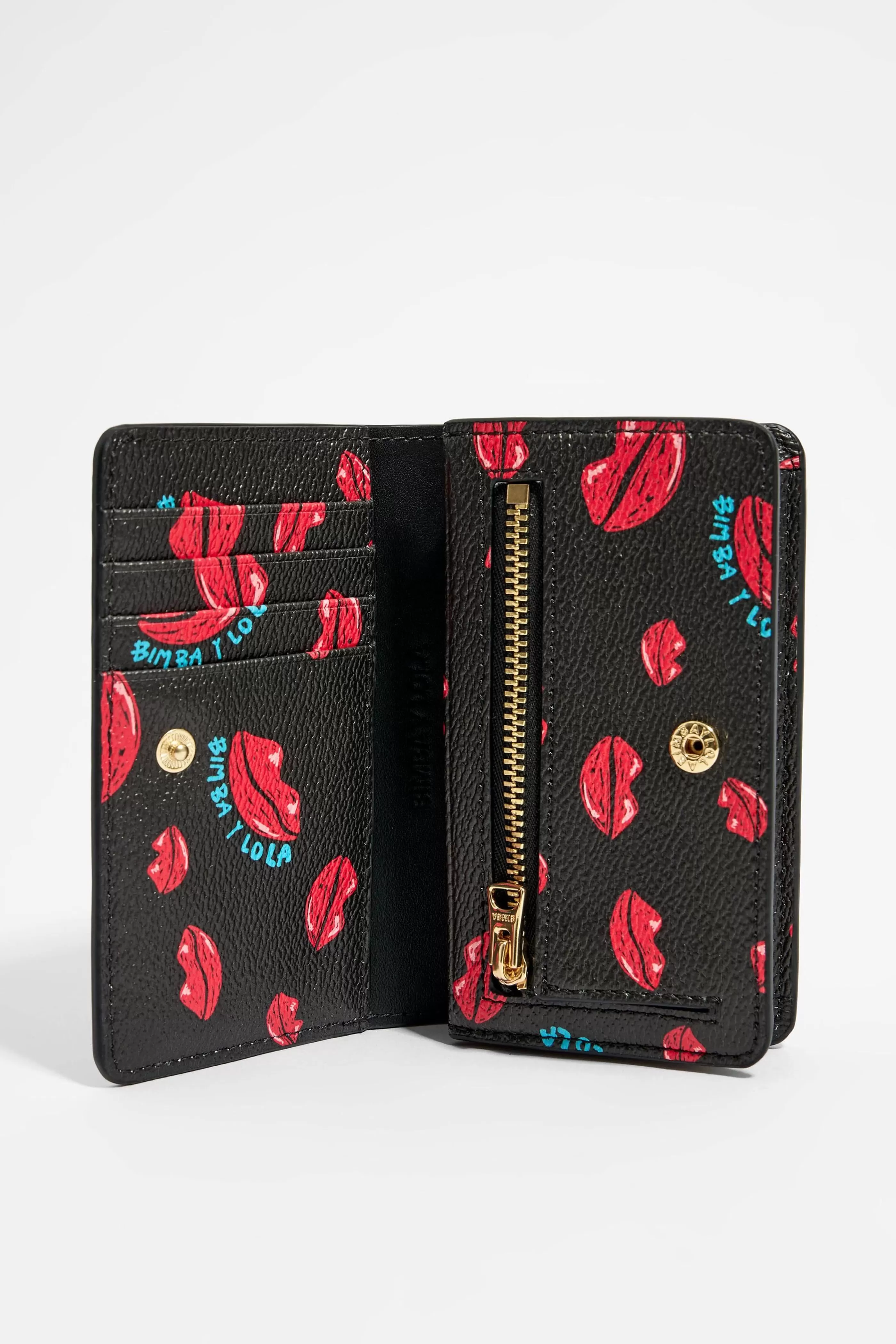 Hot Cartera solapa print Lips rojo Carteras y monederos