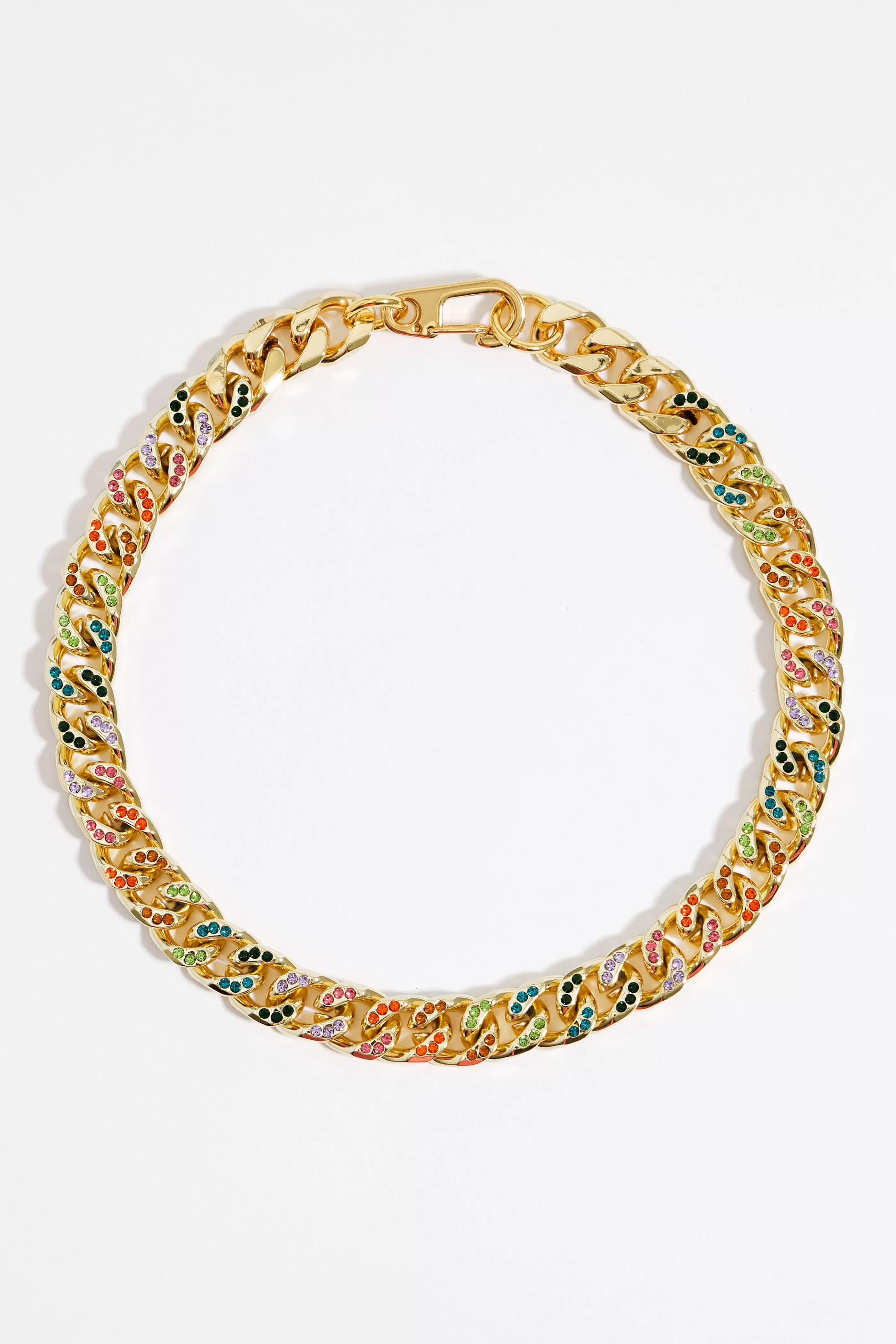 Discount Collar cadena cristales dorado Collares