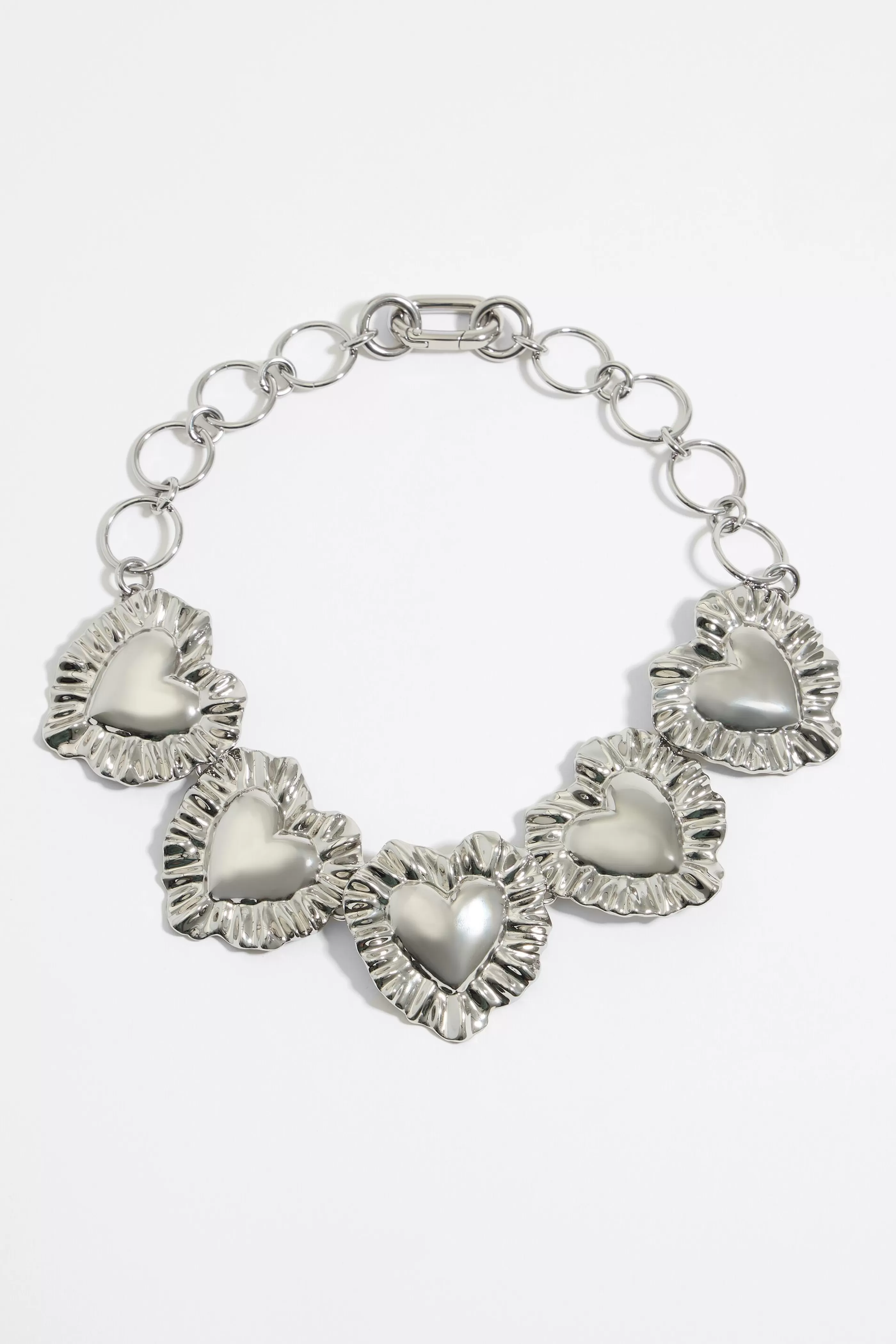 Best Sale Collar cojines corazón plateado Bisutería