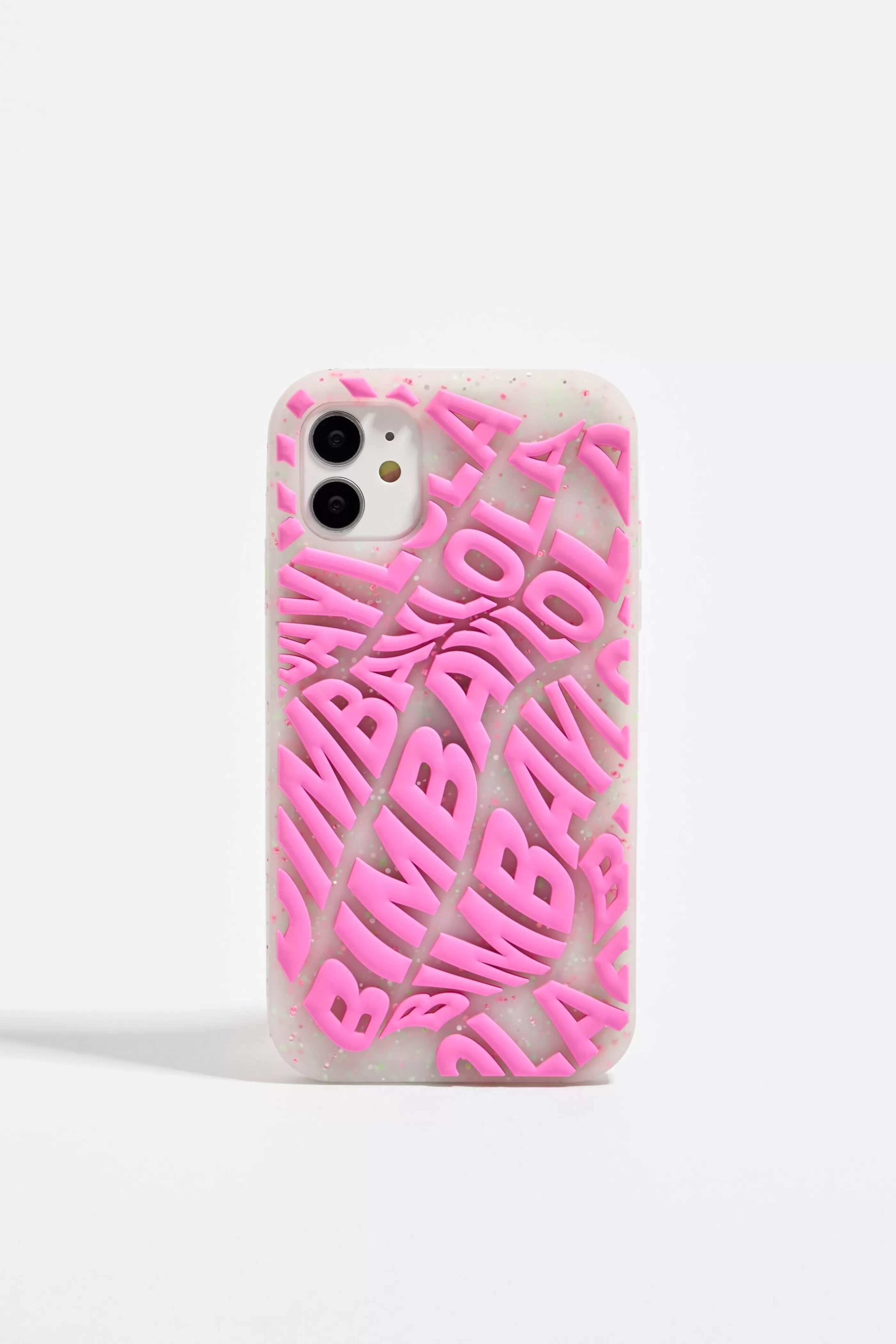 Online Funda iPhone 11 silicona logo rosa Carcasas móvil