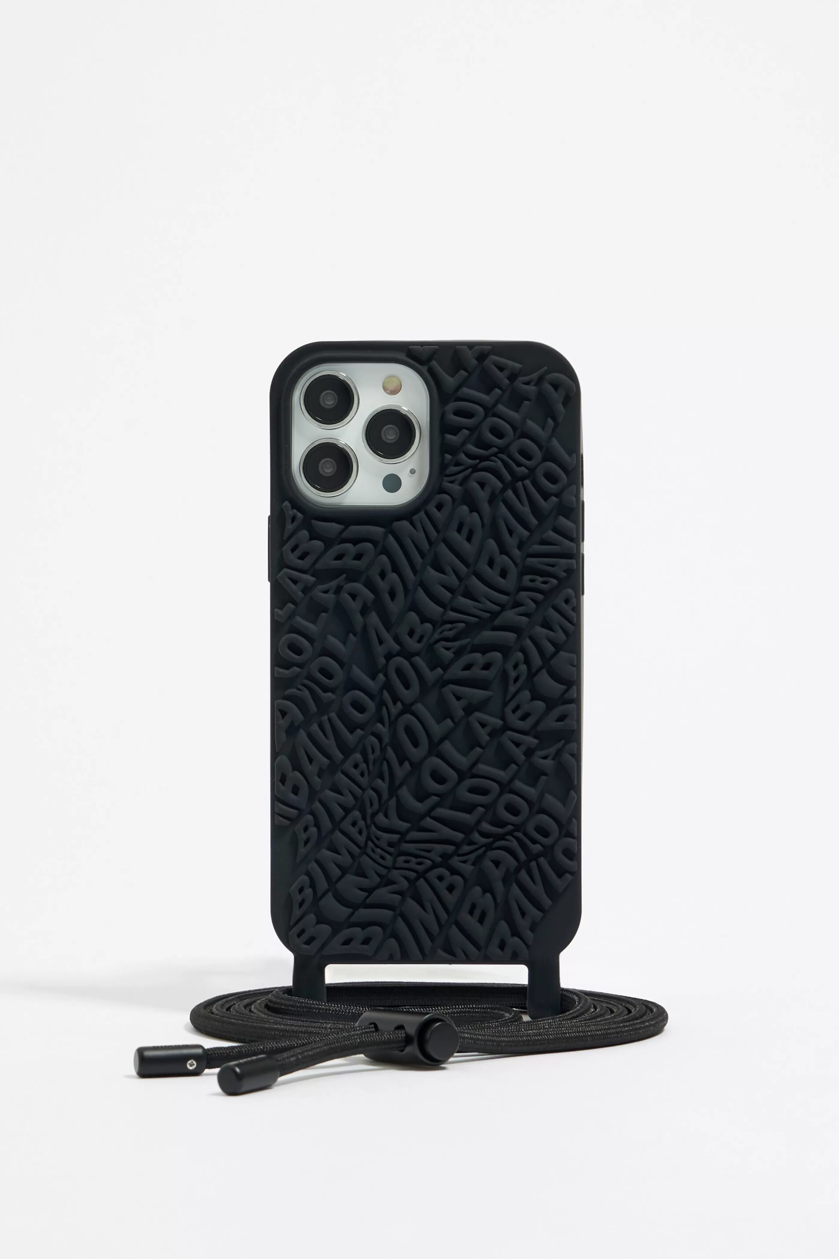 Online Funda iPhone 13 Pro Max silicona logo negra Carcasas móvil