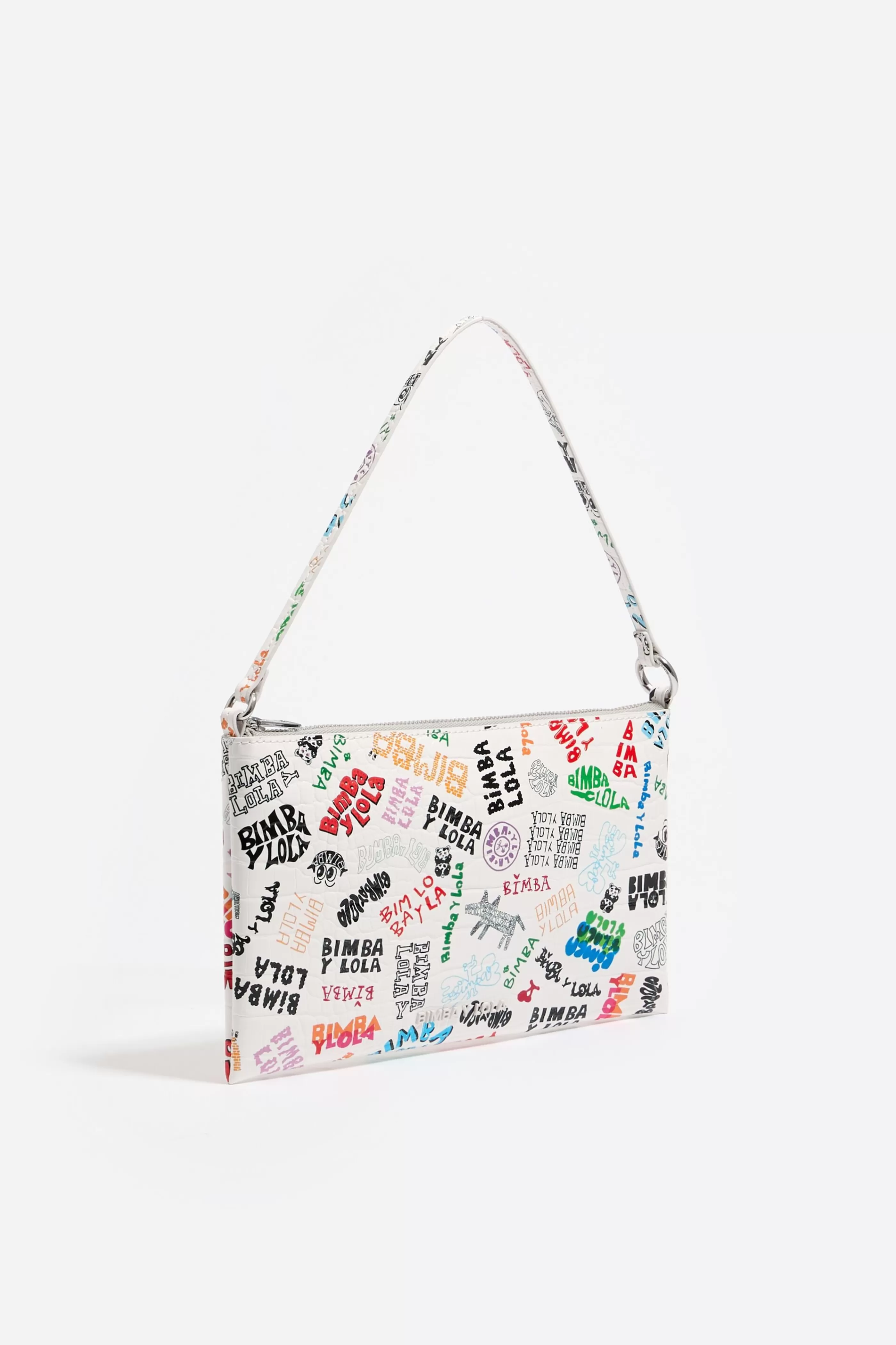 Fashion Neceser rectangular cocodrilo print blanco Neceseres | Minibolsos