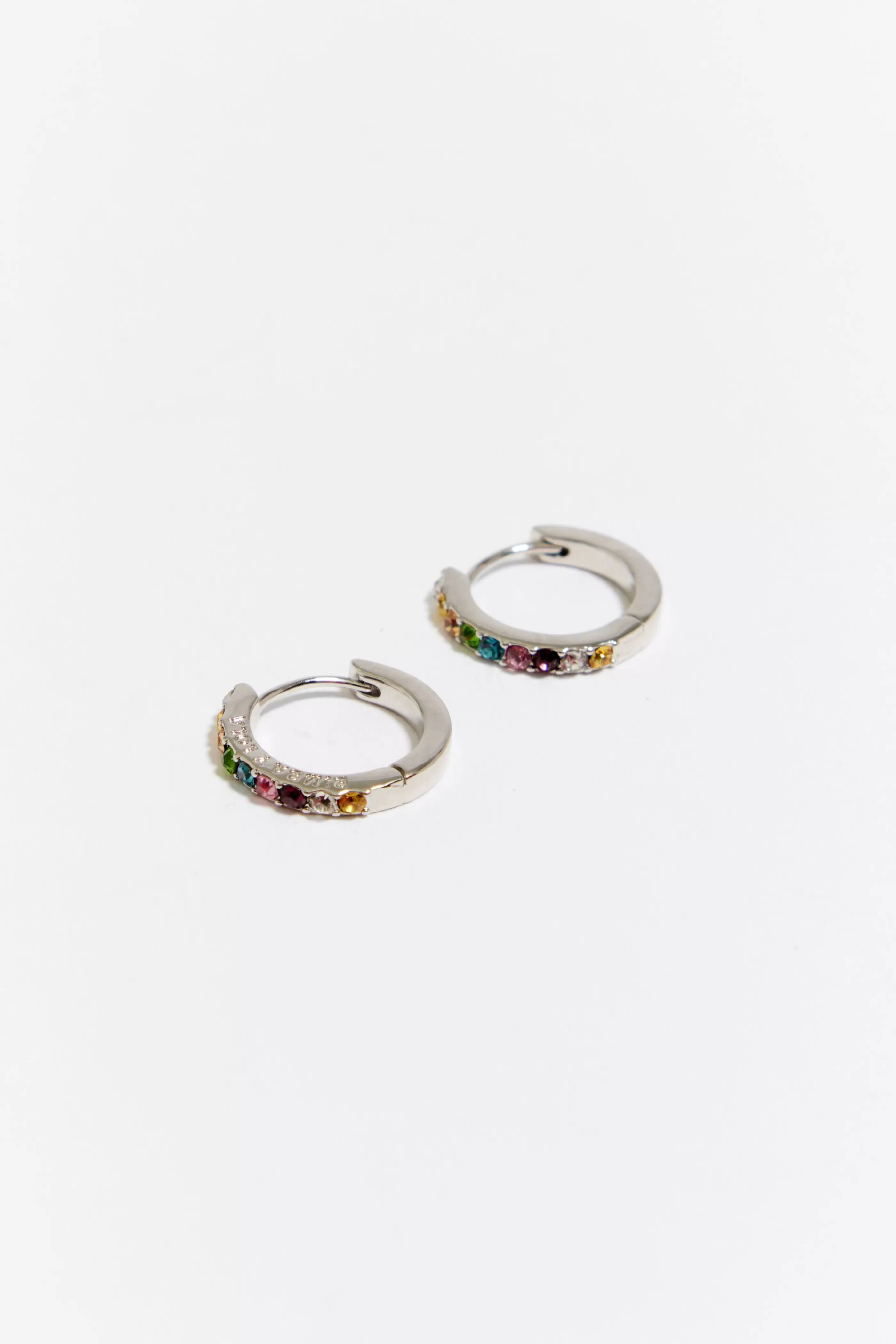 Cheap Pendientes aro cristales multicolores Pendientes