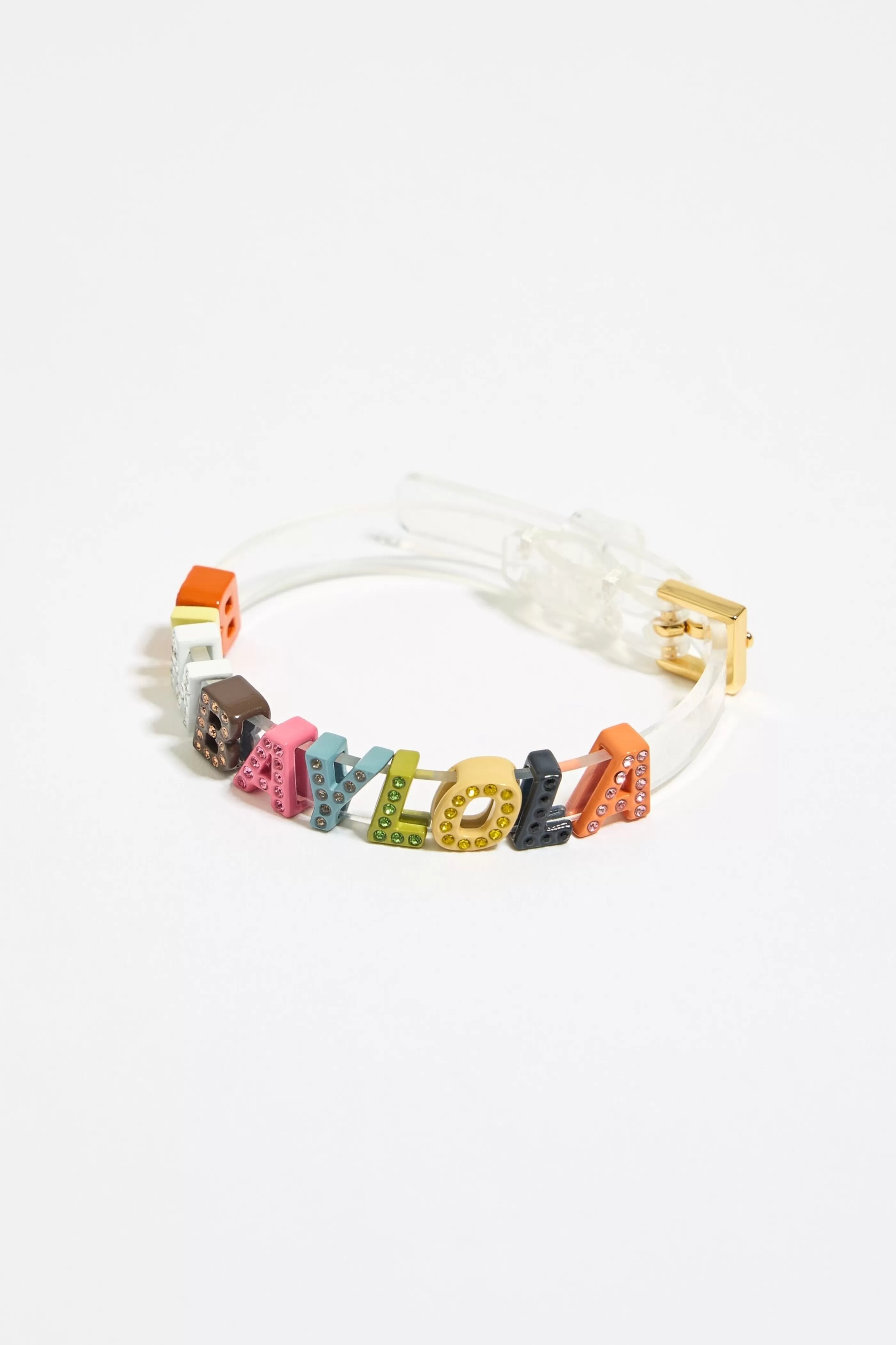 Online Pulsera fina letras lacadas Pulseras