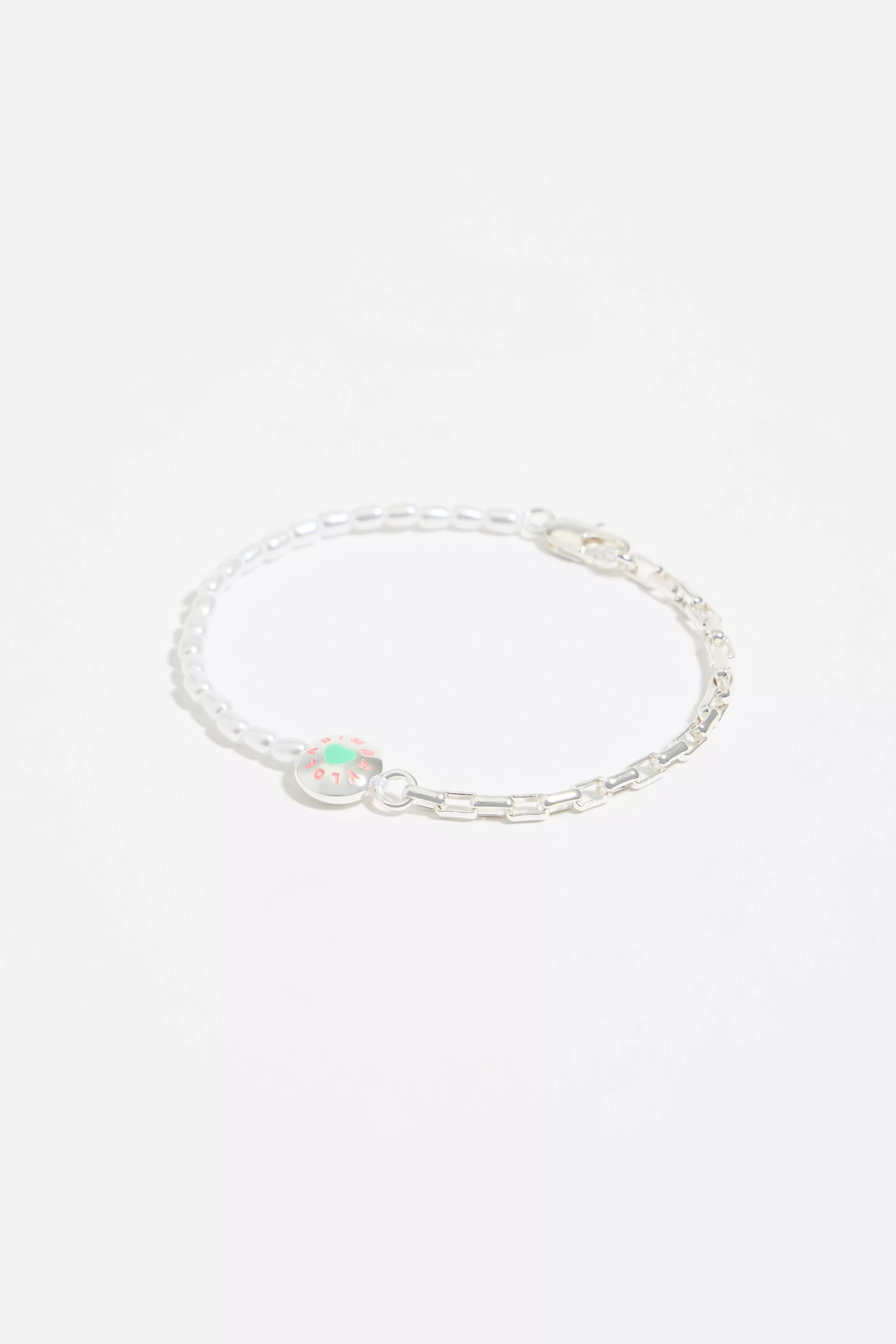 Hot Pulsera logo Candy perlas plateada Pulseras | Bisutería